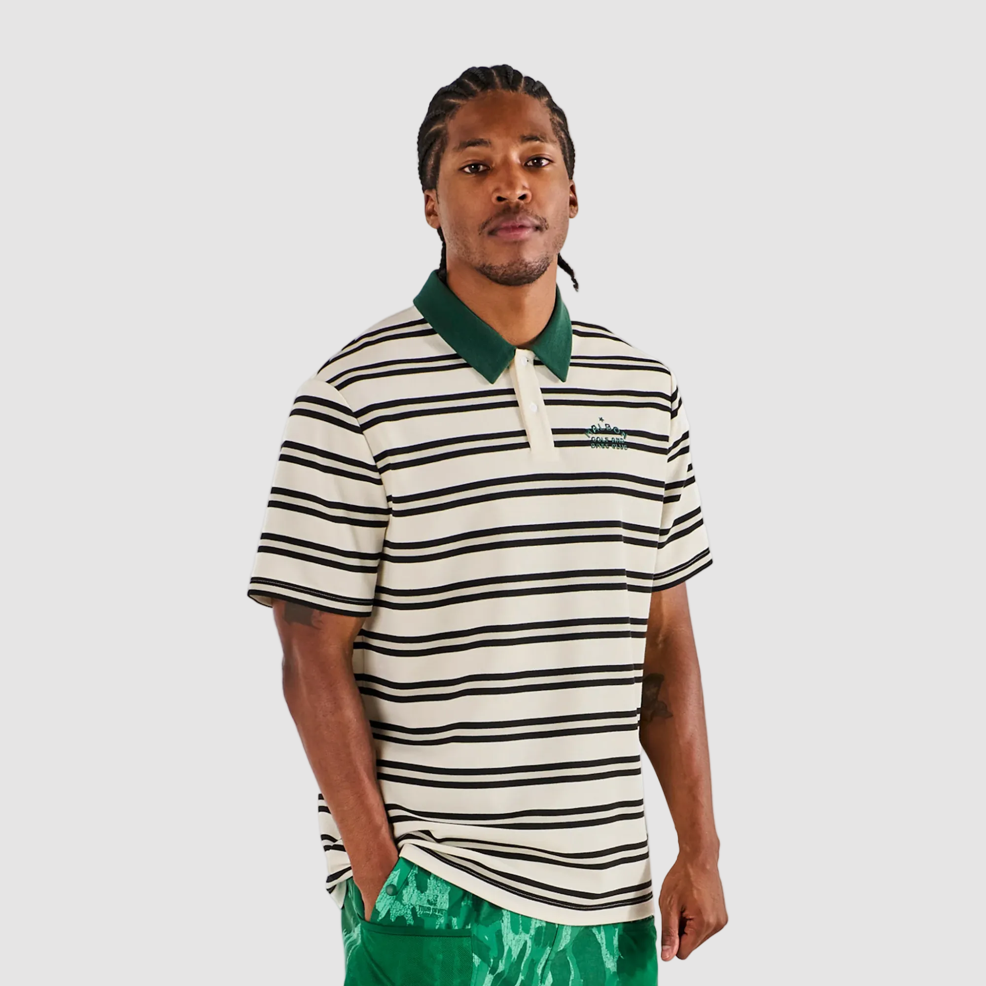 Fairway Bass Club Polo (Ivory Stripe)