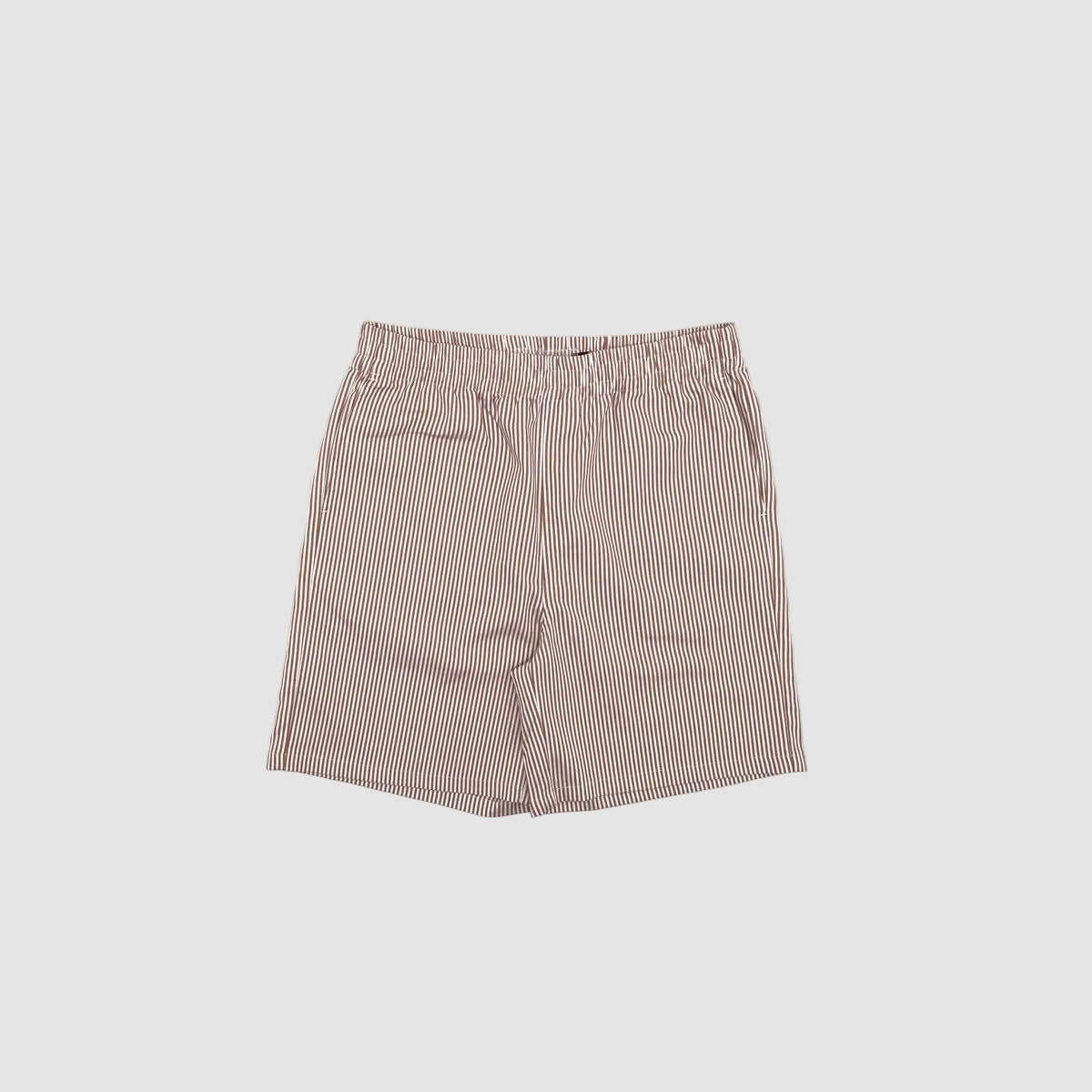Otis Stripe Oxford Shorts (Brown)