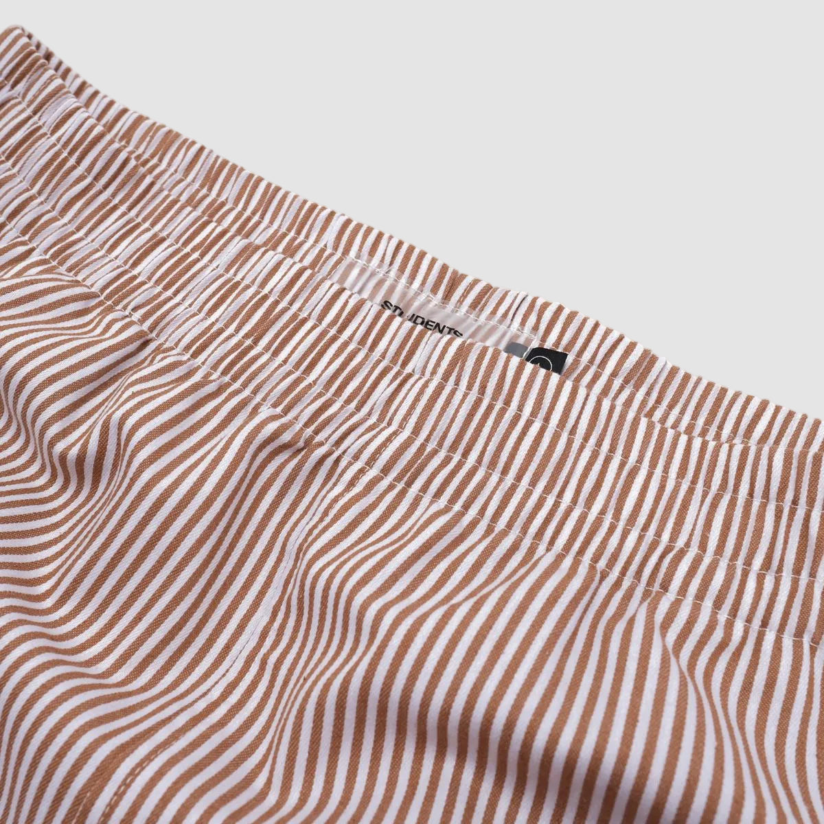 Otis Stripe Oxford Shorts (Brown)