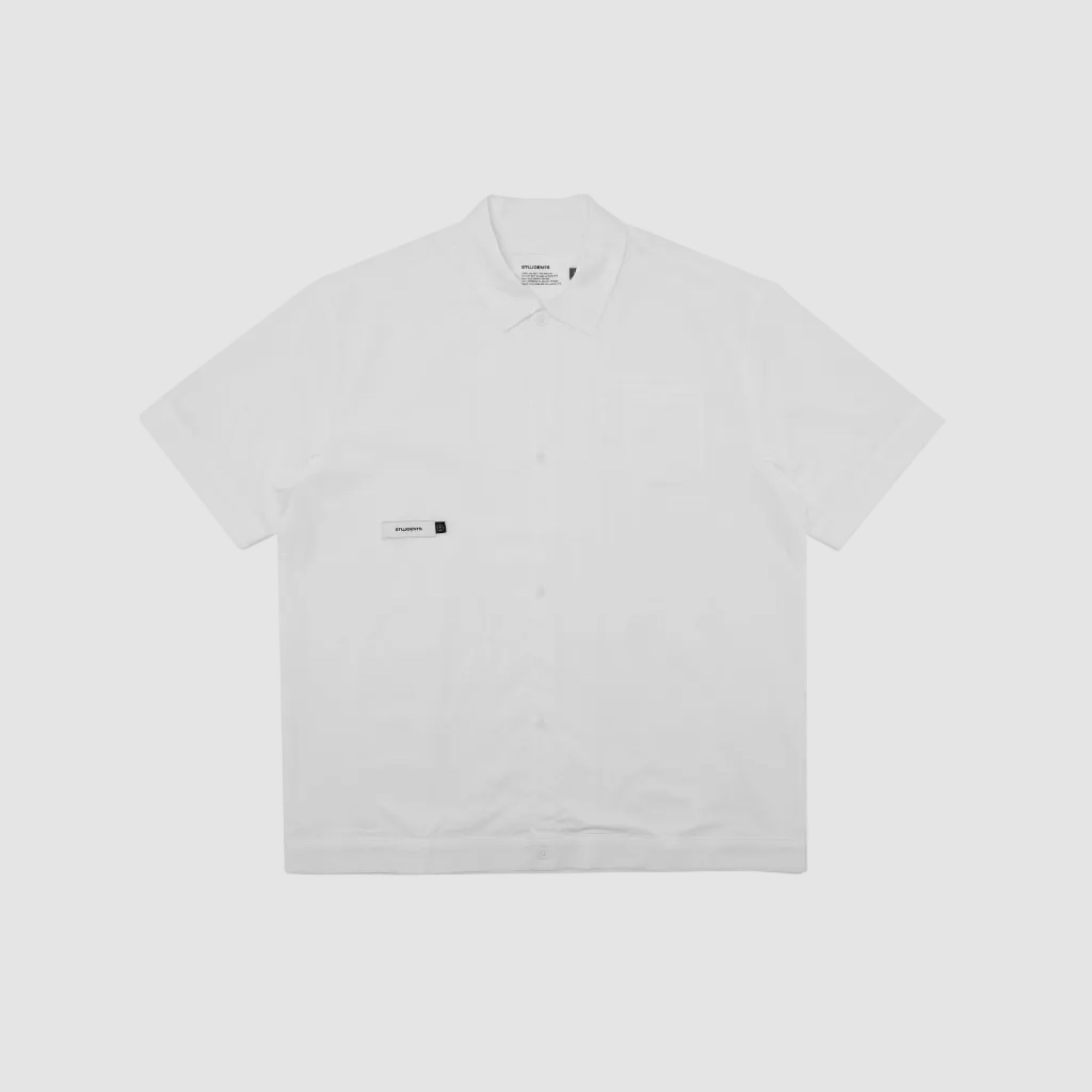 Oxford Poplin Button-Up Shirt (White)