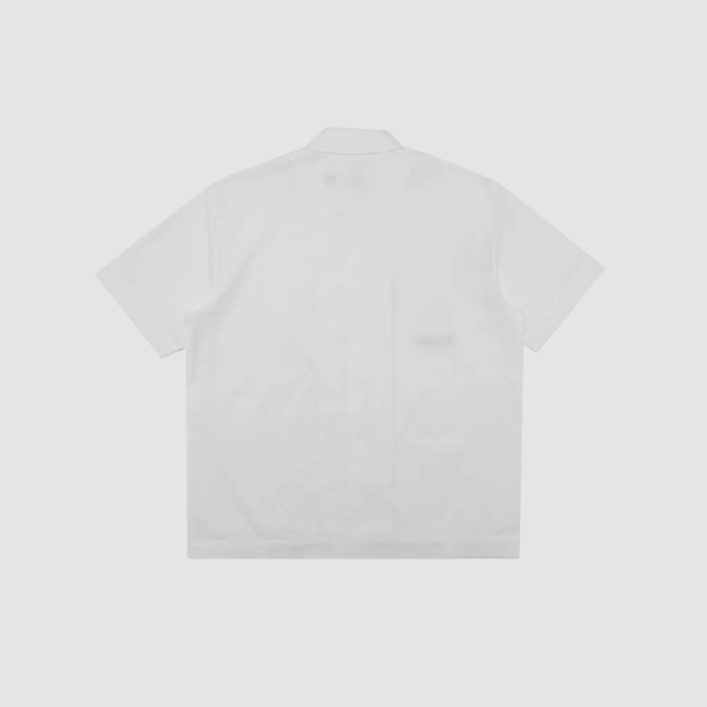 Oxford Poplin Button-Up Shirt (White)